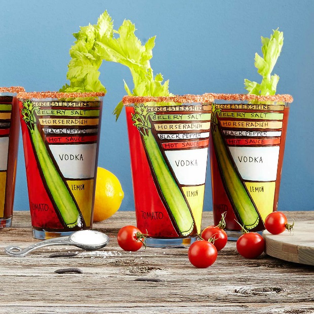 Bloody Mary Diagram Glasses | UncommonGoods